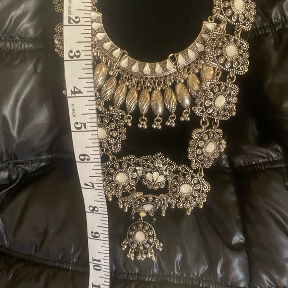 Boho silver multi layered necklace - Picture 7 of 8